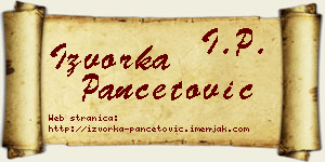 Izvorka Pančetović vizit kartica